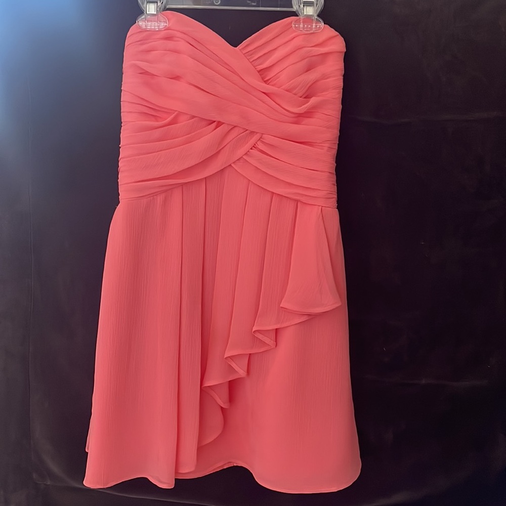 David’s Bridal Size 2 Style: F14847 Chiffon Bridesmaids Dress Short